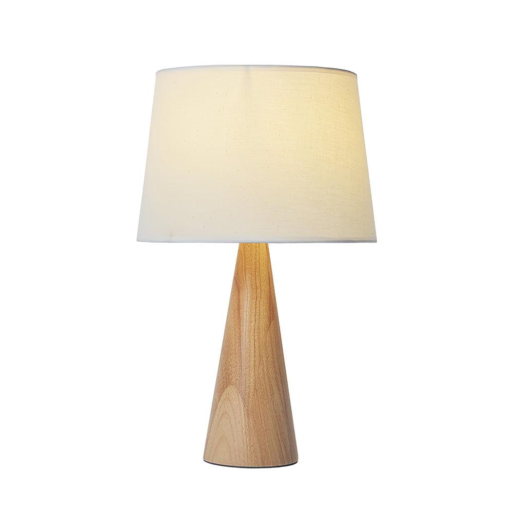 Wooden Vase Fabric Shade Table Lamp — design and interior detail 9