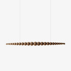 Woodline Orb Linear Wood LED Pendant Light - product view 1