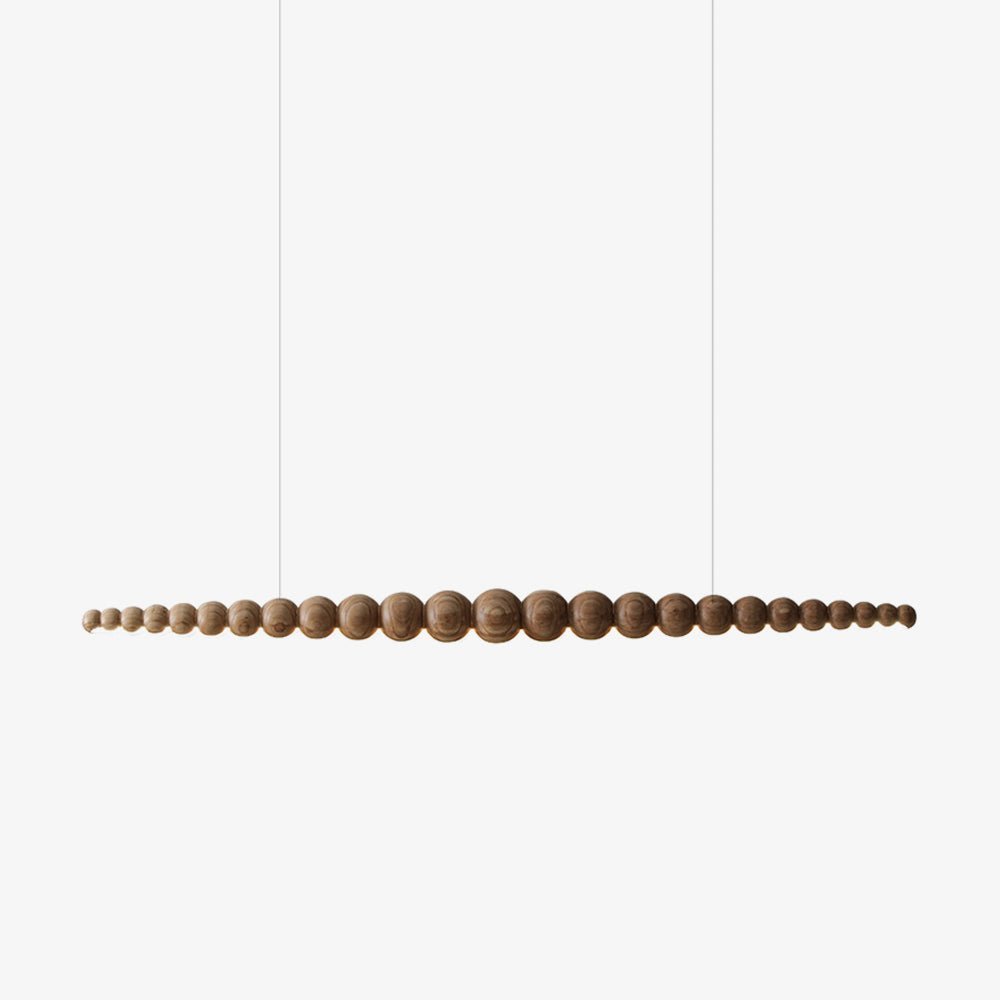 Woodline Orb Linear Wood LED Pendant Light - product view 1