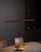 Woodline Orb Linear Wood LED Pendant Light - product view 4