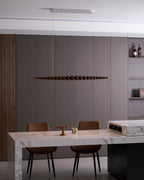 Woodline Orb Linear Wood LED Pendant Light - product view 7