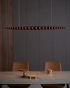 Woodline Orb Linear Wood LED Pendant Light - product view 10
