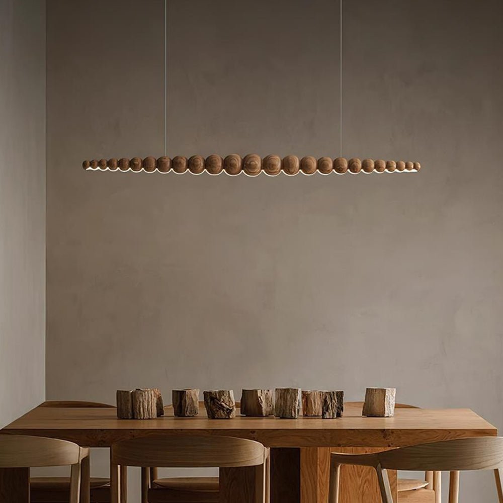 Woodline Orb Linear Wood LED Pendant Light - product view 14