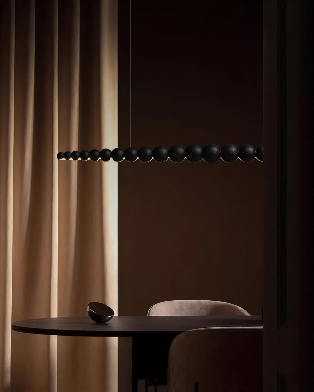 Woodline Orb Linear Wood LED Pendant Light - product view 24