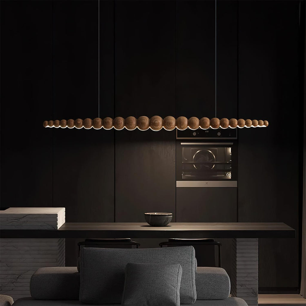 Woodline Orb Linear Wood LED Pendant Light - product view 25