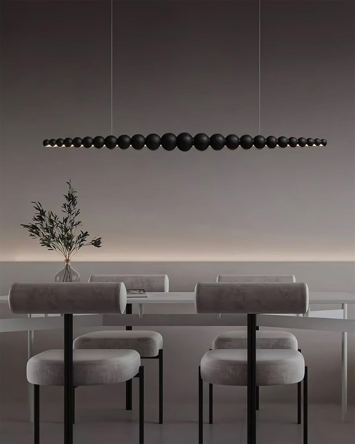 Woodline Orb Linear Wood LED Pendant Light - product view 30