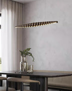 Woodline Orb Linear Wood LED Pendant Light - product view 36