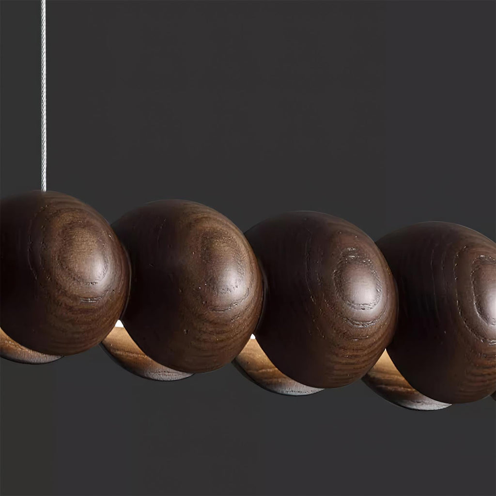 Woodline Orb Linear Wood LED Pendant Light - product view 39