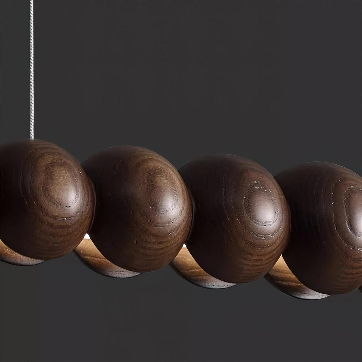 Woodline Orb Linear Wood LED Pendant Light - product view 39