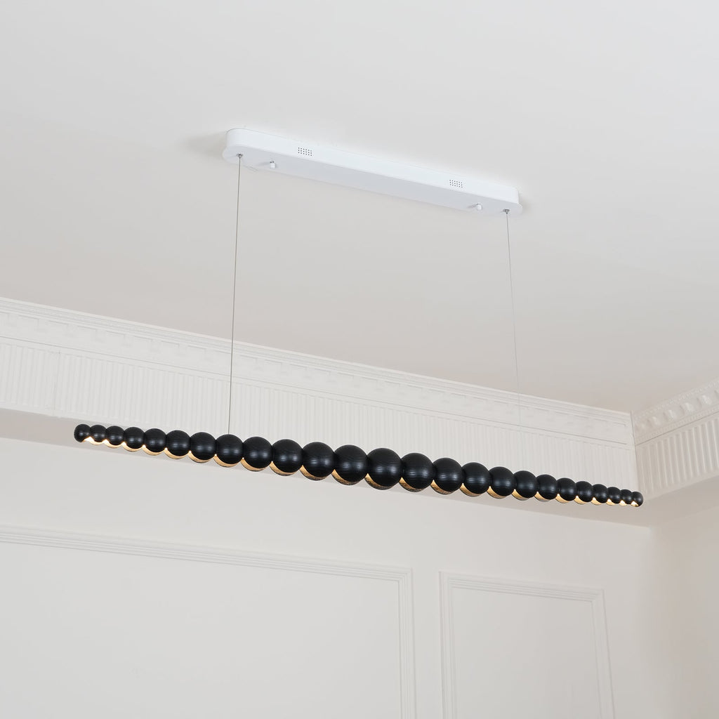 Woodline Orb Linear Wood LED Pendant Light - product view 41