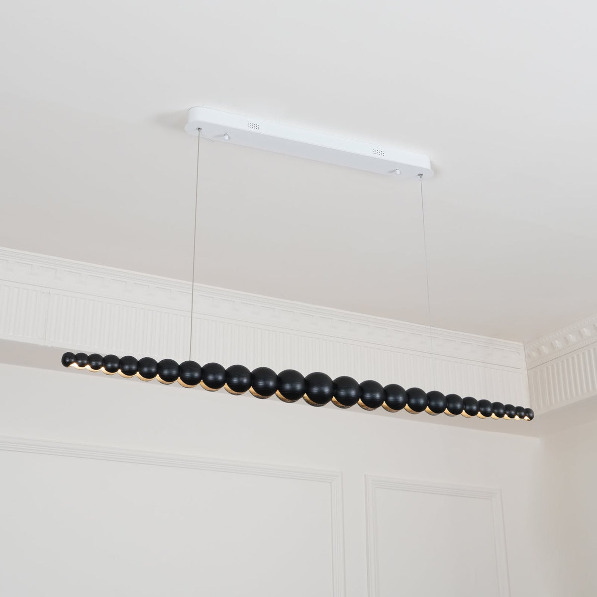 Woodline Orb Linear Wood LED Pendant Light - product view 41