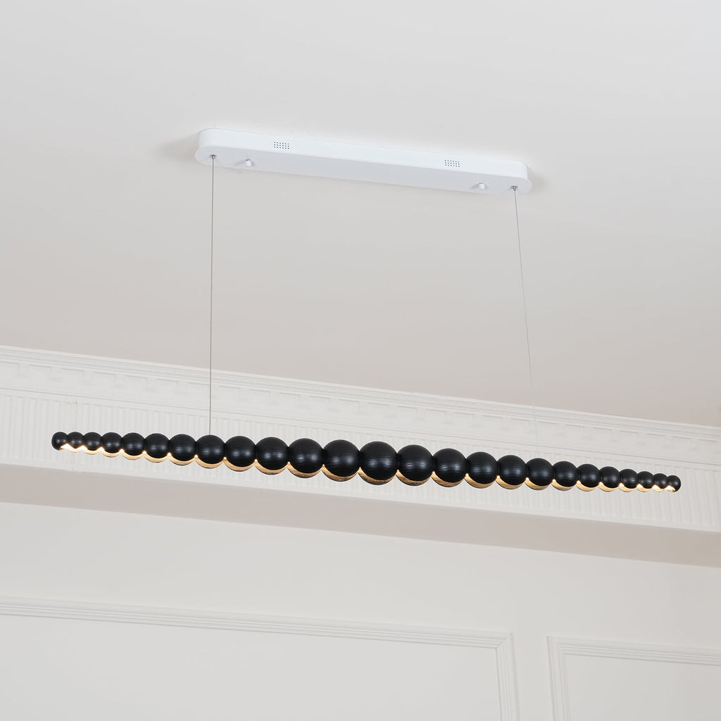 Woodline Orb Linear Wood LED Pendant Light - product view 45
