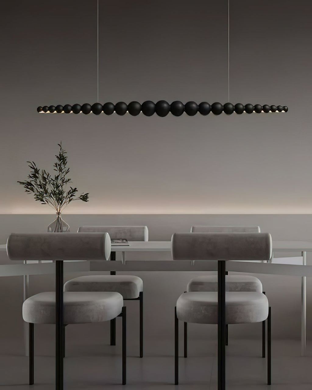 Woodline Orb Linear Wood LED Pendant Light - product view 52