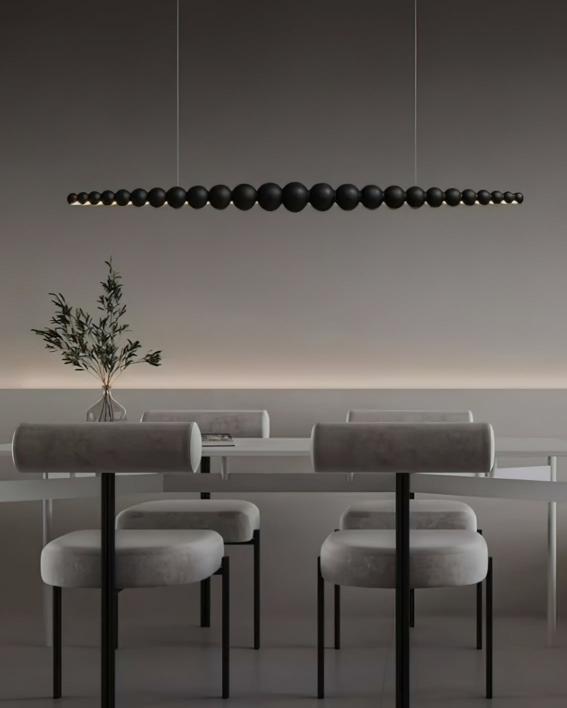 Woodline Orb Linear Wood LED Pendant Light - product view 52