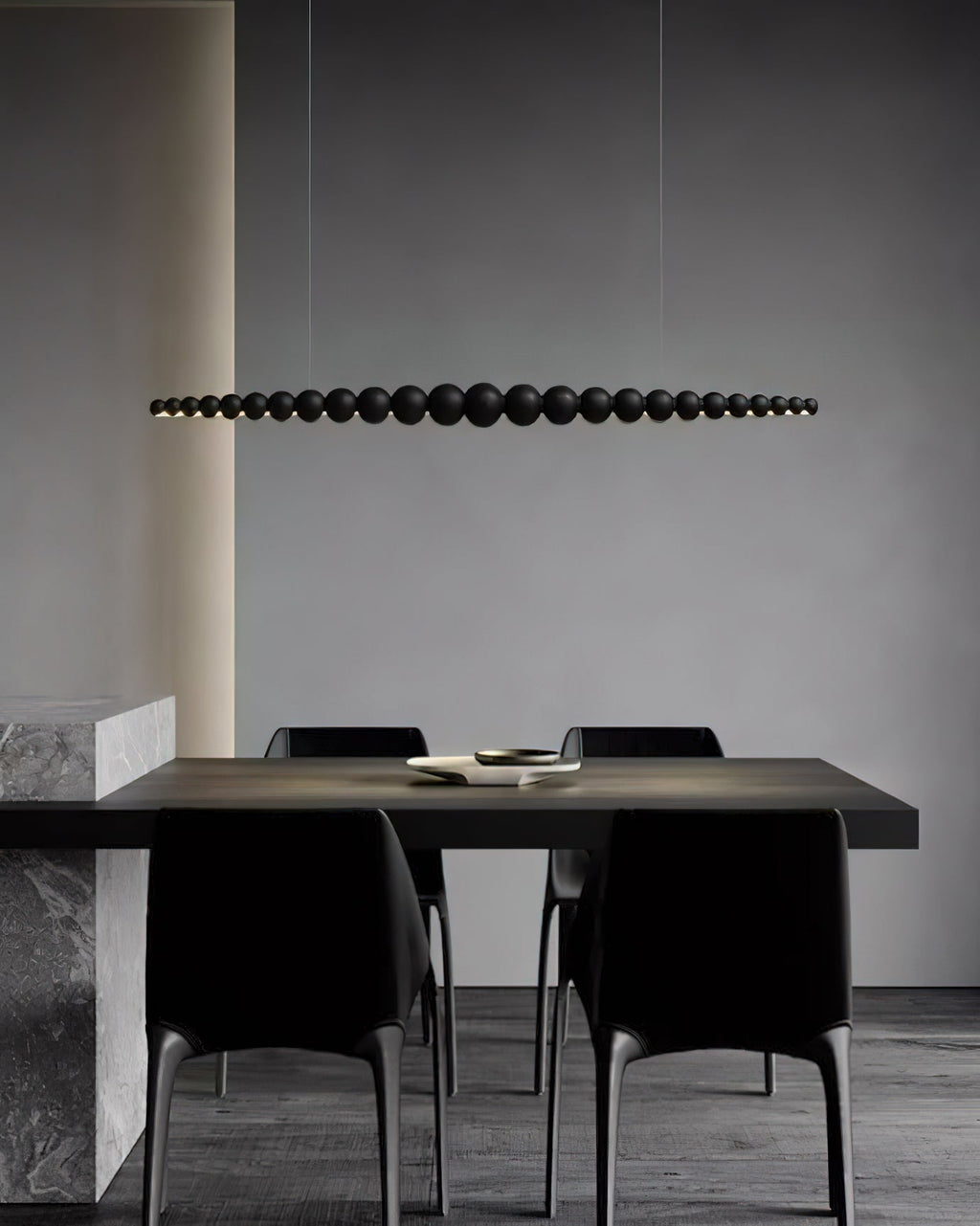 Woodline Orb Linear Wood LED Pendant Light - product view 54
