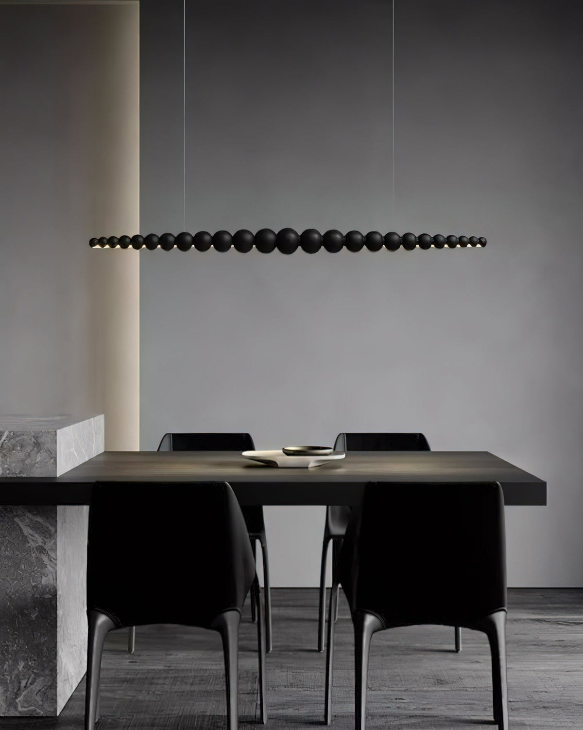 Woodline Orb Linear Wood LED Pendant Light - product view 54