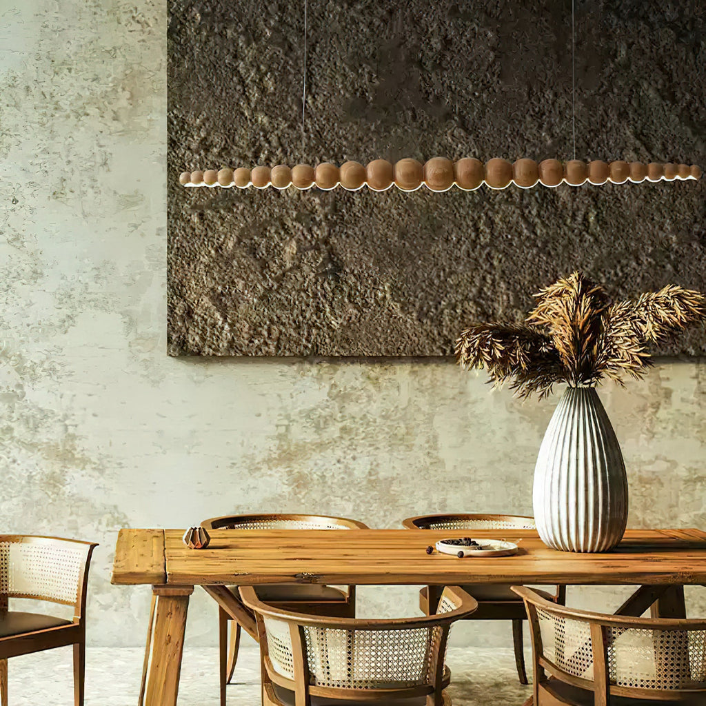 Woodline Orb Linear Wood LED Pendant Light - product view 63