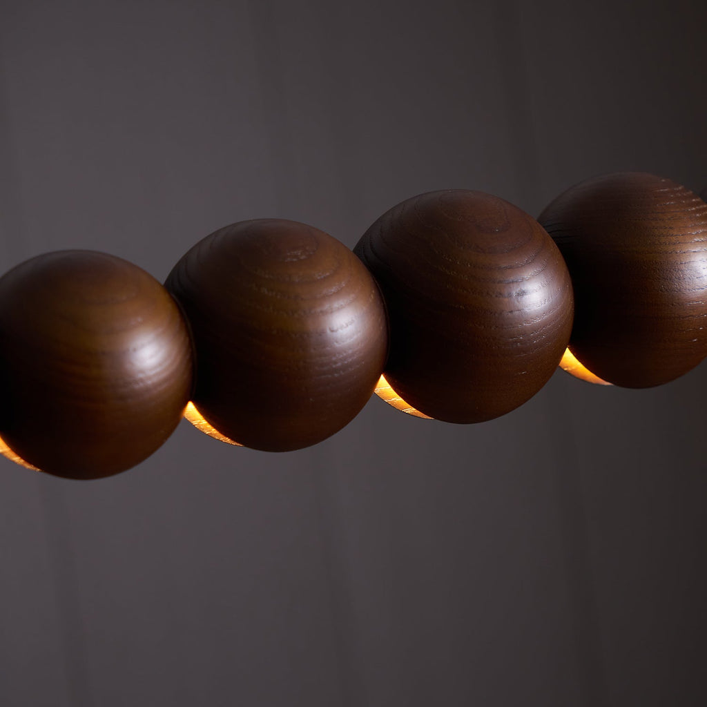 Woodline Orb Linear Wood LED Pendant Light - product view 79