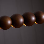 Woodline Orb Linear Wood LED Pendant Light - product view 79