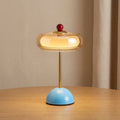 Zarela Amber Glass Rechargeable Table Lamp — product, finish and specification view 11
