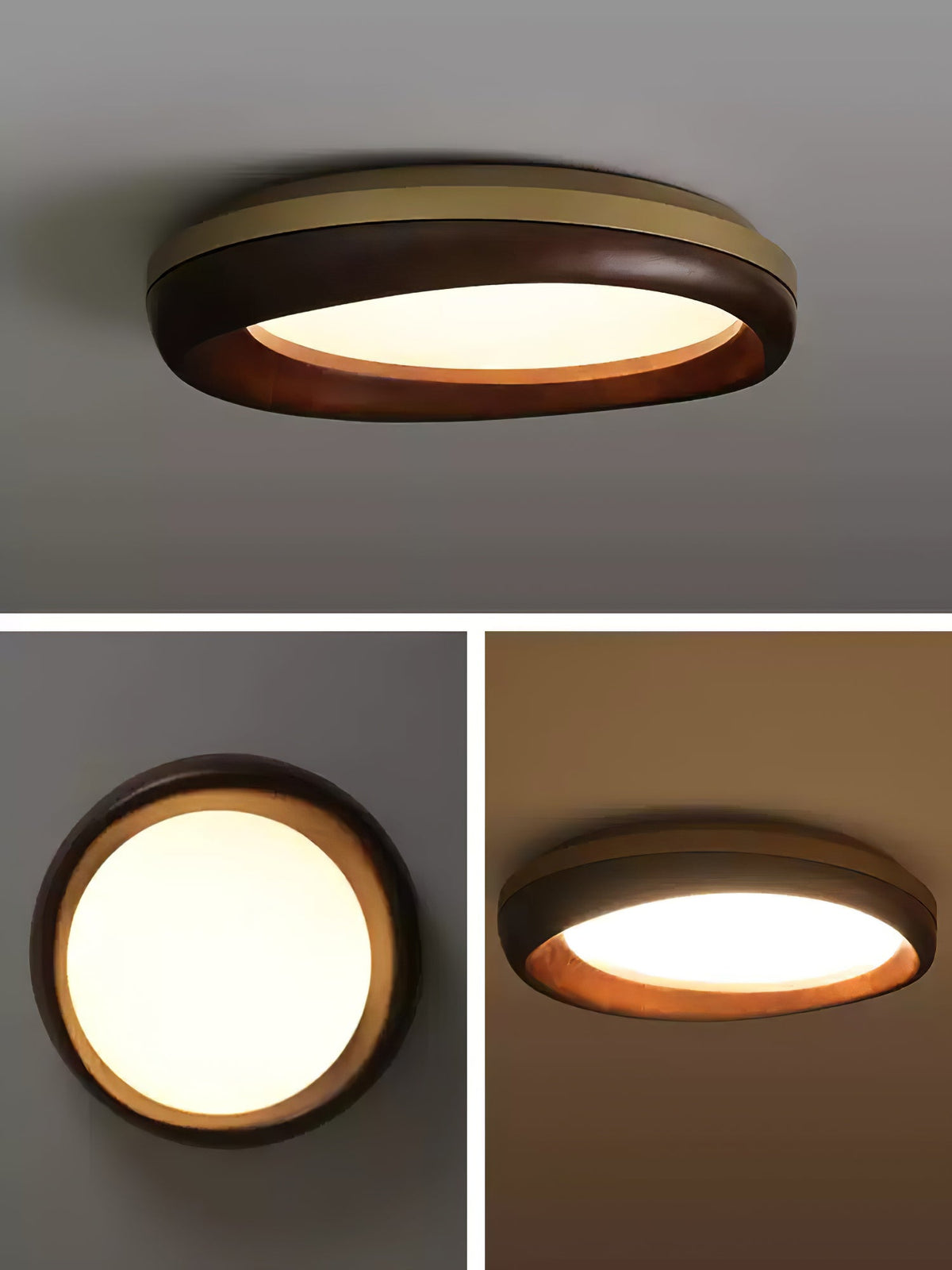 Zenova Round Wood LED Ceiling Light - product view 20
